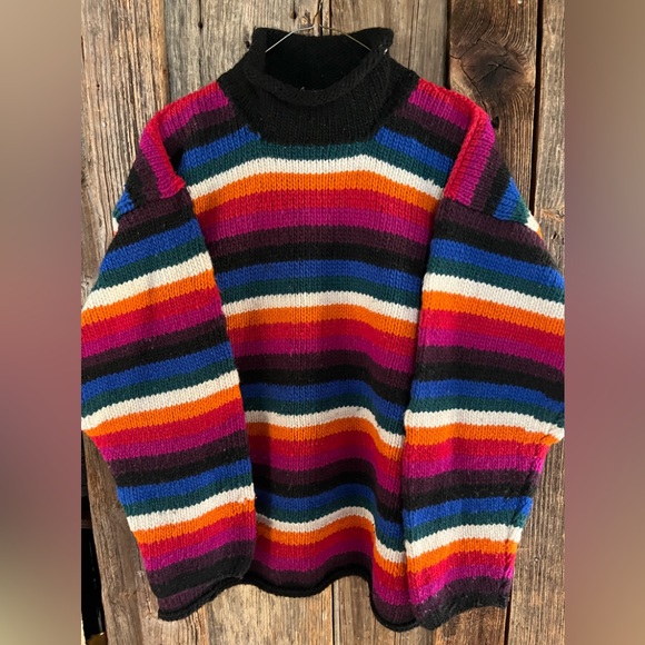 Gypsy Rose Sweaters - Vintage!! 70’s wool sweater- keep warm- keep your style! ☮️